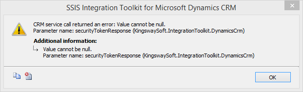 2014-07 CRM null securityTokenResponse Error